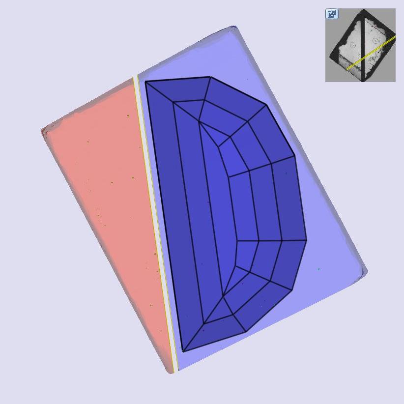 2.50ct | F/VS1 Half Moon Shape Step Cut Lab Diamond (IGI)