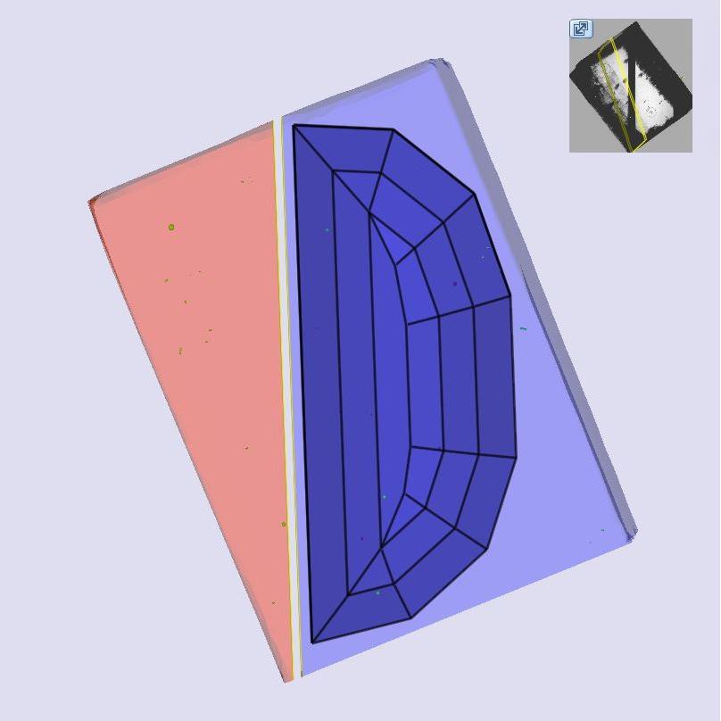 2.11ct | H/VS1 Half Moon Shape Step Cut Lab Diamond (IGI)