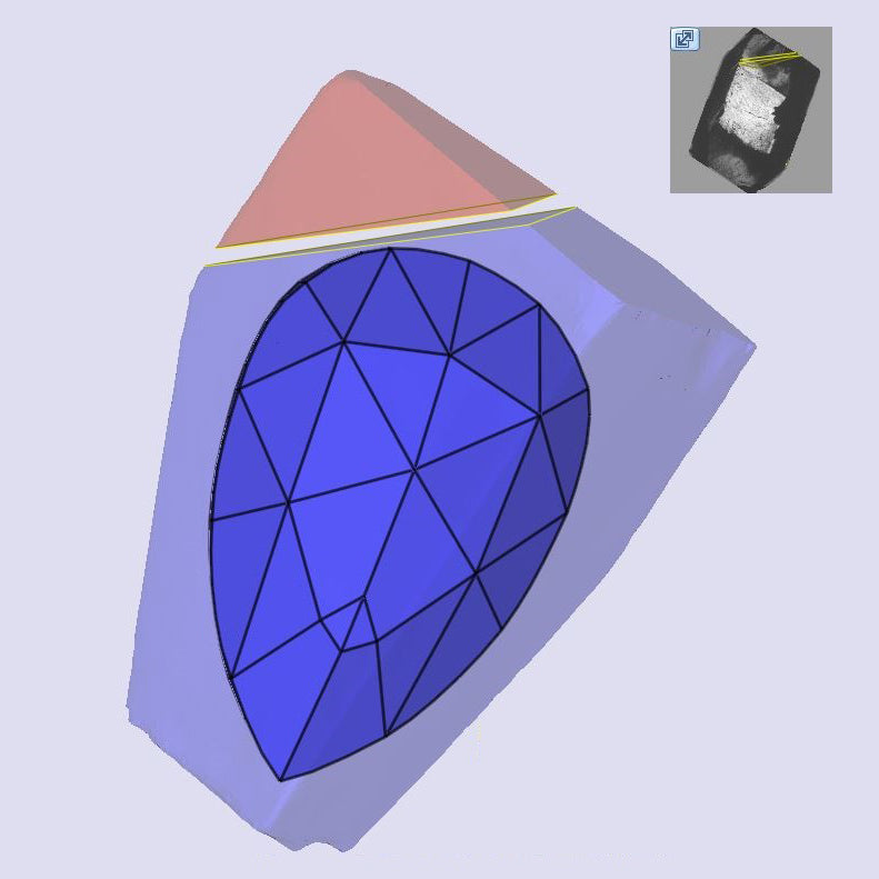 1.52ct | F/VVS2 Pear Shape Rose Cut Lab Diamond (IGI)