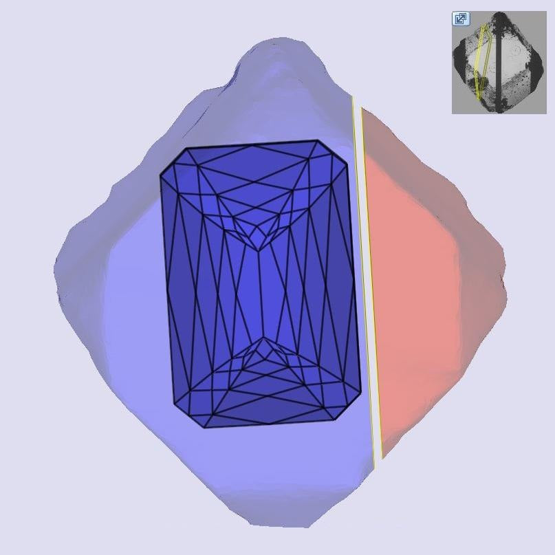 2.38ct | E/VS1 Emerald Shape Lattice Cut Lab Diamond (IGI)