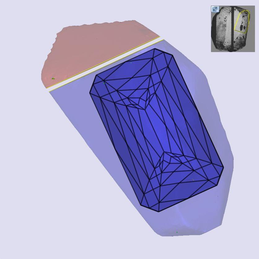 3.12ct | F/VS1 Emerald Shape Lattice Cut Lab Diamond (IGI)