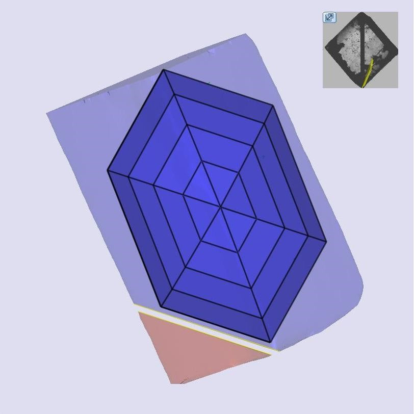 1.71ct | E/VS1 Hexagon Shape Step Cut Lab Diamond (IGI)