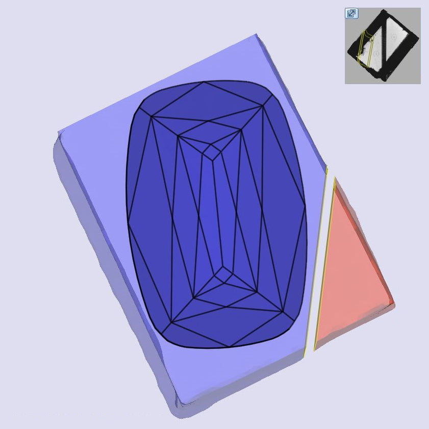 3.28ct | U-V/VS1 Champagne Cushion Shape Lattice Cut Lab Diamond (IGI)-LITHOS Diamond