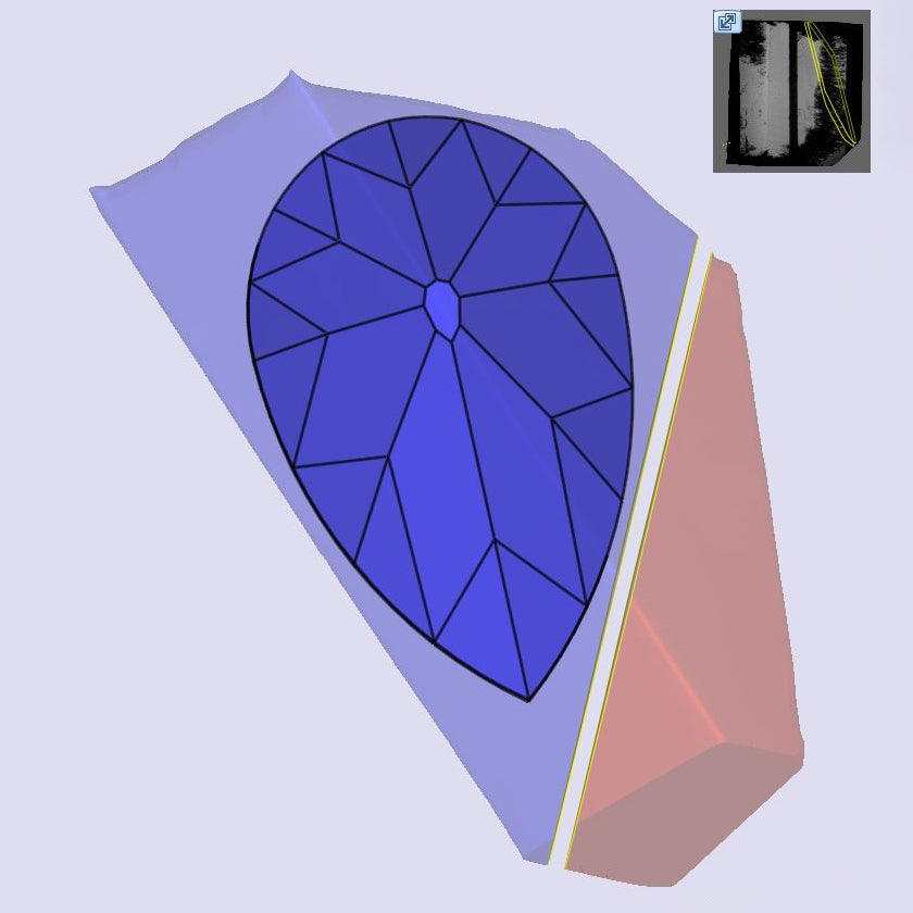 3.86ct | F/VS1 Pear Shape Old Mine Cut Lab Diamond (IGI)