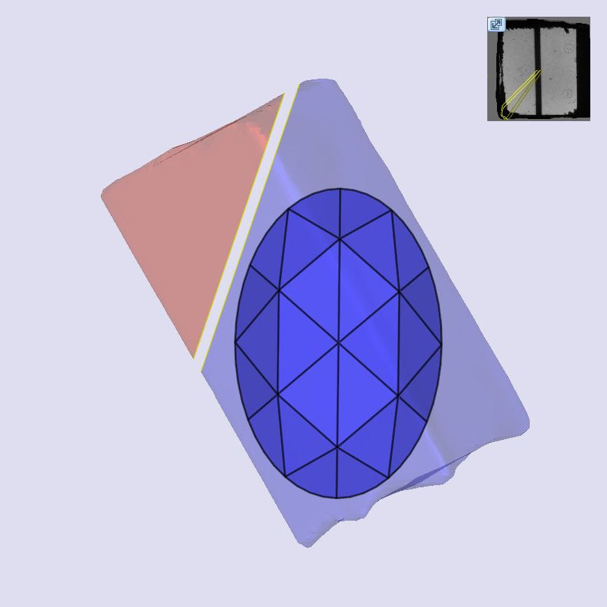 1.71ct | O-P/VS1 Champagne Oval Shape Rose Cut Lab Diamond (IGI)-LITHOS Diamond