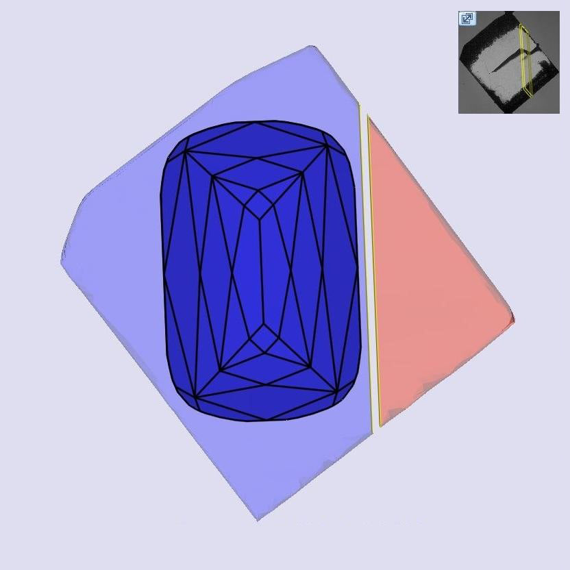 6.64ct | G/VVS2 Cushion Shape Lattice Cut Lab Diamond (IGI)