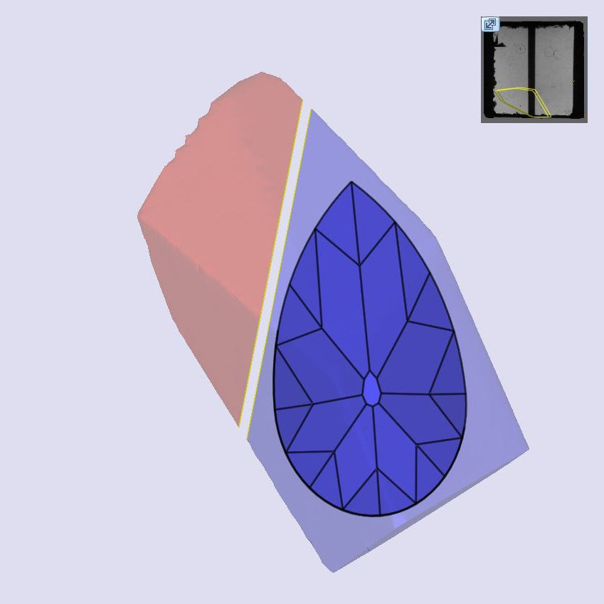 2.13ct | O-P/VVS2 ChampagnePear Shape Old Mine Cut Lab Diamond (IGI)-LITHOS Diamond