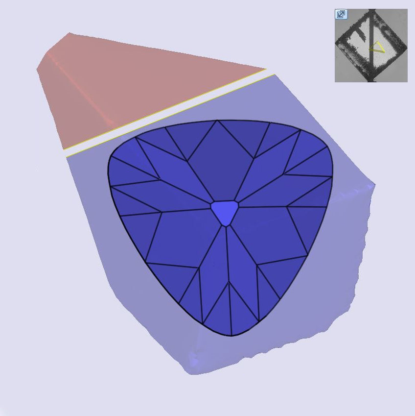 2.12ct | G/VVS2 Trillion Shape Old Mine Cut Lab Diamond (IGI)