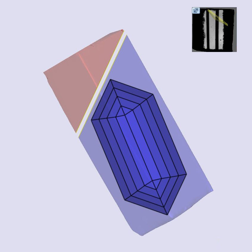 2.43ct | O-P/VS1 Champagne Hexagon Shape Step Cut Lab Diamond (IGI)-LITHOS Diamond