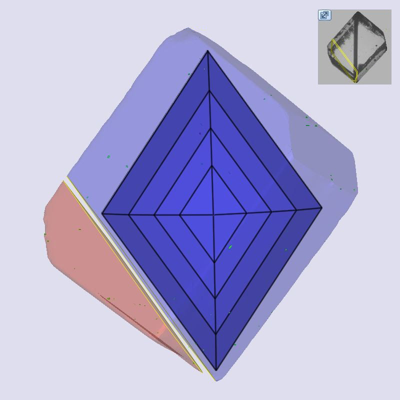 2.56ct |F/VS1 Lozenge Shape Step Cut Lab Diamond (IGI)