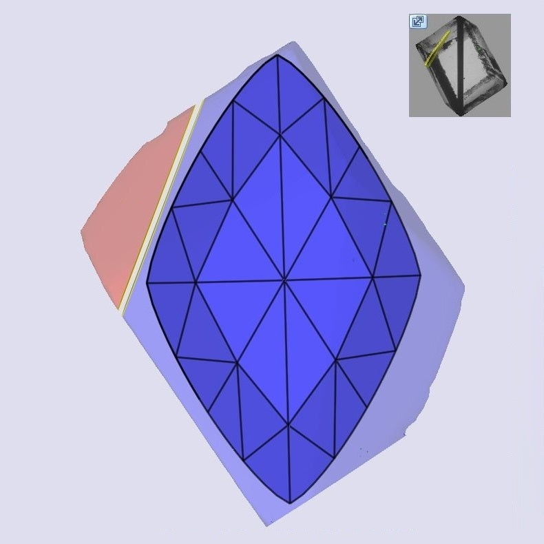 1.09ct | E/VVS2 Lozenge Shape Rose Cut Lab Diamond (IGI)