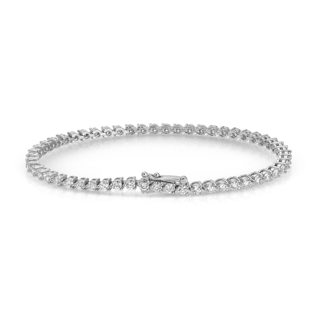 3- Prong Petit Classic Tennis Bracelet