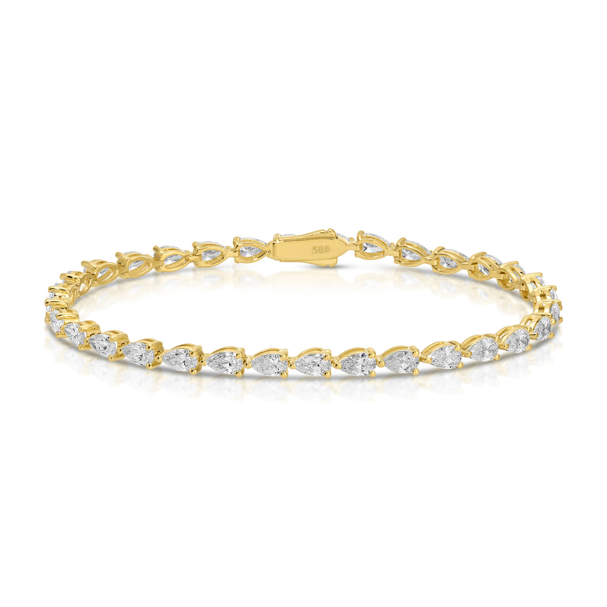East/ West Pear Shape Tennis Bracelet