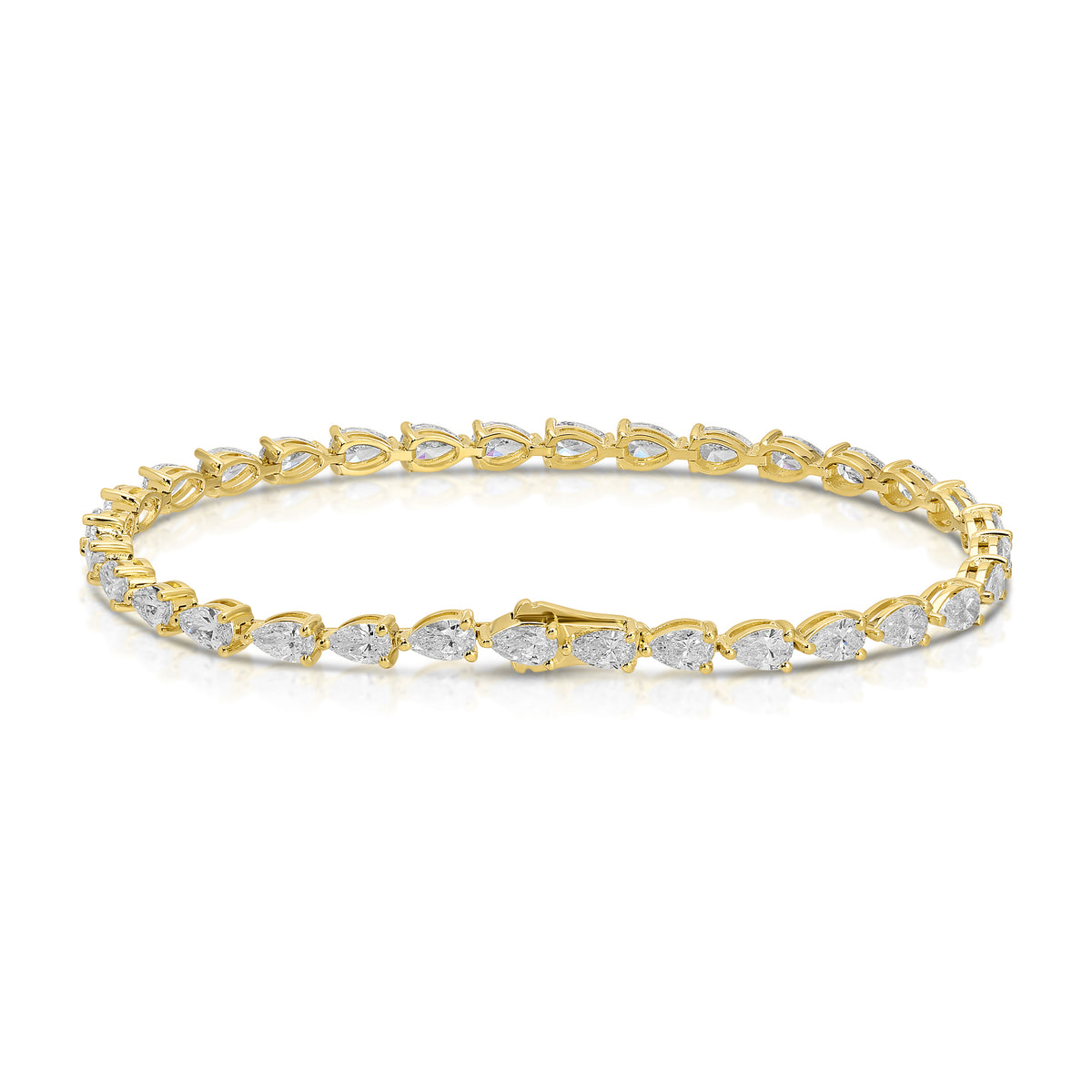 East/ West Pear Shape Tennis Bracelet