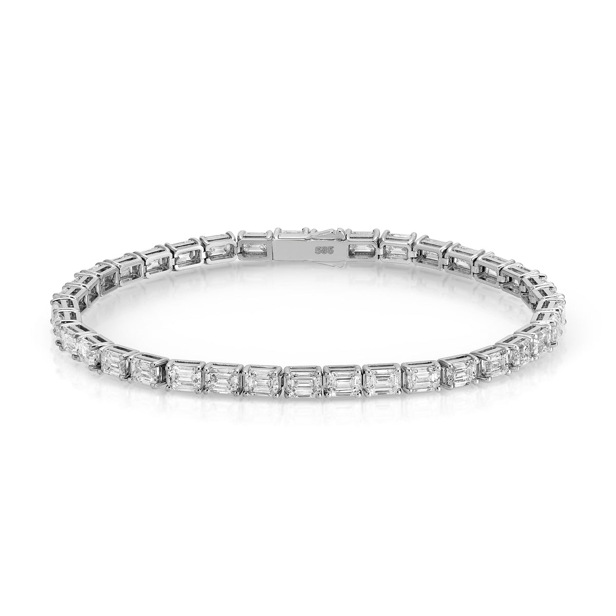 East/ West Emerald Cut Tennis Bracelet