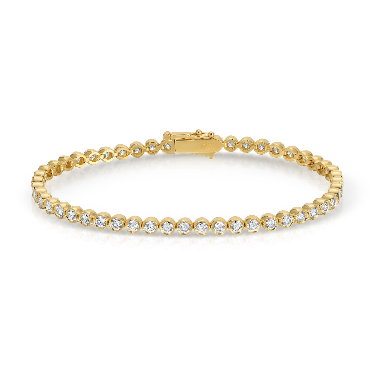 Petit Bezel Set Tennis Bracelet