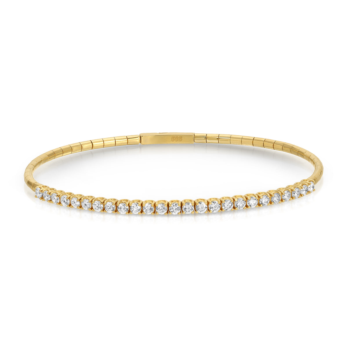 Petit Half Diamond Flex Bangle