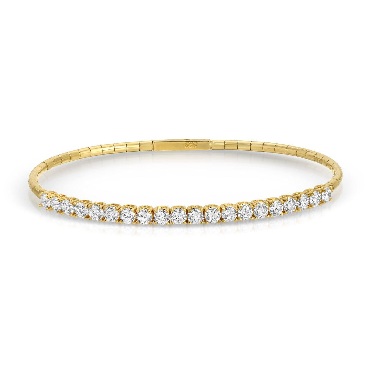 Half Diamond Flex Bangle