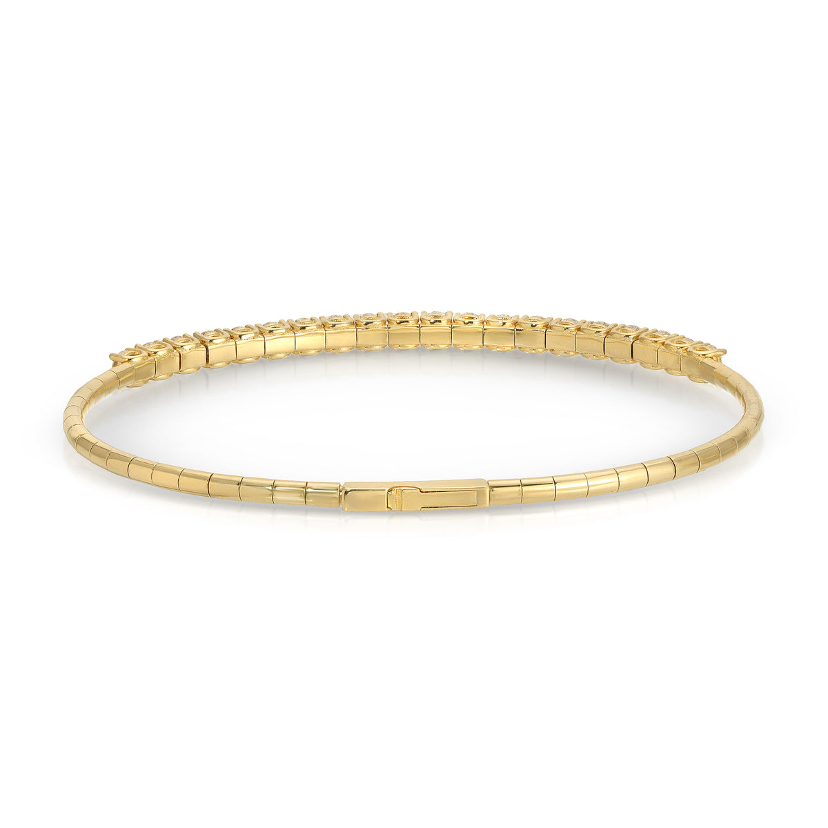 Half Diamond Flex Bangle