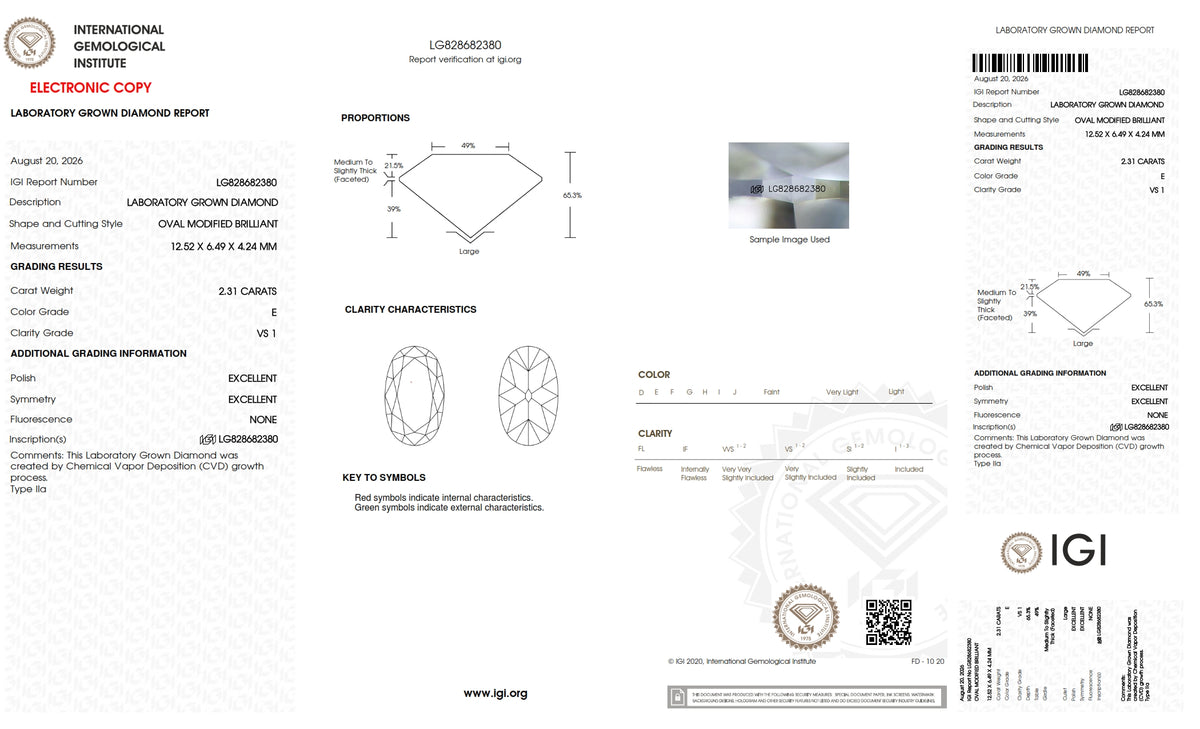 2.31ct | E/VS1 Oval Shape Old Mine Cut Lab Diamond (IGI)