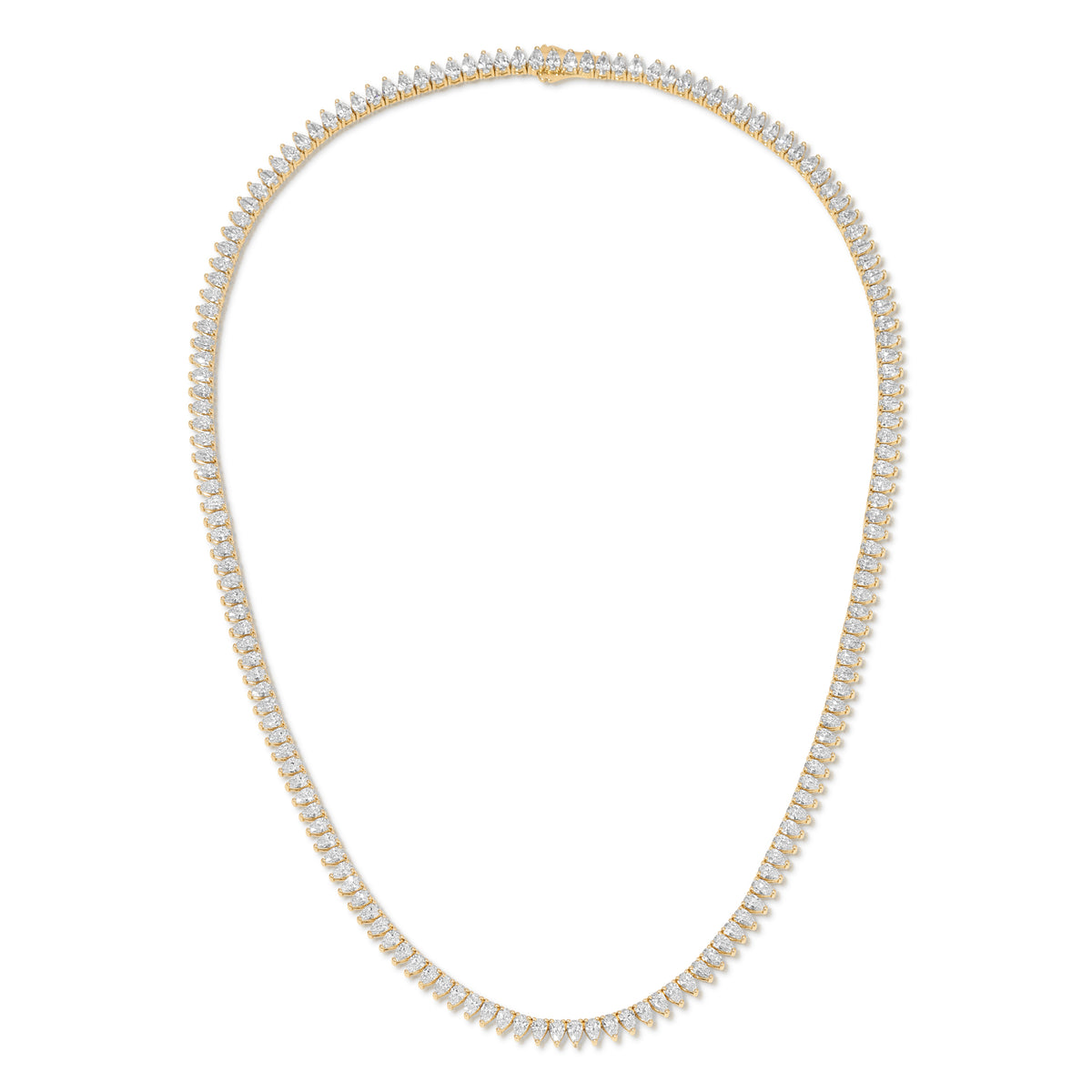 Pear Shape Tennis Necklace